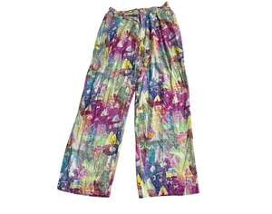Sundae School Abstract Watercolor Straight Leg High Rise Pants Festival Large